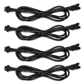 ZONECONA 4PCS 47 inch 4-Pin Dream Color LED Rock Lights Extension Wire Cable Cord for 4/8/12/16Pods Dream Color Chasing LED Rock Lights, Underglow Lights Multicolor 12v Waterproof for Truck Jeep ATV