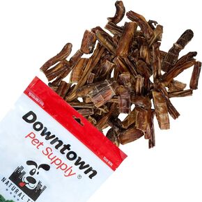 Downtown Pet Supply 0.5 LB, 2-3" Bites, Rawhide Free Dog Chews Long Lasting and Non-Splintering - Single Ingredient, All Natural Dog Treats for Small Dogs and Puppies - Grass-Fed Beef Bully Sticks