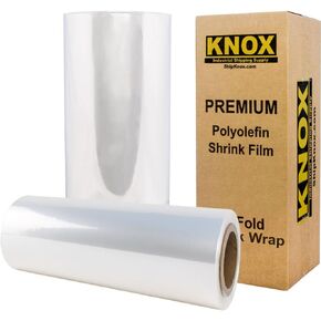 Knox Brand - 10" 75 Gauge Polyolefin Shrink Film Heat Wrap POF Centerfold 525' feet