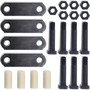 Trailer Shackle Kit, Trailer Axle Equalizer Shackle Kit, Tandem Axle Trailer Shackles Equalizers Kit for Double Eye Leaf Springs 3500 lbs-5200 lbs Axles (14 Bolts & 14 Nuts)
