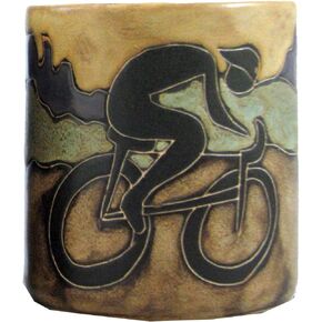 Mara Stoneware Mug - Bicyclist- 16 oz