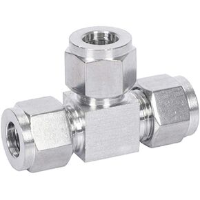 304 Stainless Steel 90 Degree Elbow Compression Fitting, Adapter with Twin Ferrules,3/8" Tube OD