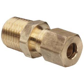 Anderson Metals-00068-0508 Brass Tube Fitting, Connector, 5/16" Compression x 1/2" Male Pipe