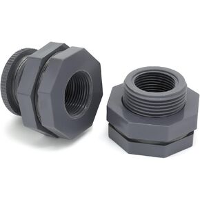 Zorveiio 1-1/2 بوصة NPT تركيب الحاجز، موصل خزان المياه لبرميل المطر حديقة خرطوم محول حنفية عدة خزان المياه in Kuwait