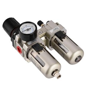 Air Filter Regulator,AC3010-03 Aluminum Alloy Compressed Air Pressure Regulator Moisture Trap Water Filter 3/8,Compressed Air Filter Regulator Combo Aluminum Alloy Compressed Air Pressure Regulator