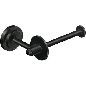 Moen DN0709BLL Iso European Single Post Toilet Paper Holder, Matte Black