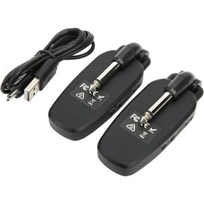 Wireless Guitar System Wireless Guitar Transmitter Receiver Rechargeable 48K 24bit 20Hz-20KHz Electronic Bass Pickup Amplifier Accessories