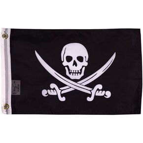 جاك راكهام الصغير 12x18 سفينة العلم حديقة قارب القراصنة رجل الكهف كاياك جولي روجر عظام سكول in Kuwait