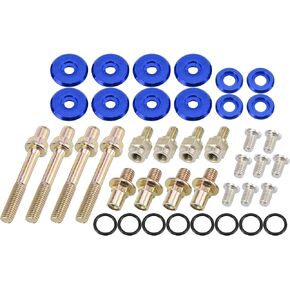 X AUTOHAUX Low Profile Engine Valve Cover Washer Bolt Kit Blue for Honda B-Series B16A2 B16A3 B17A1 B18C1 B18C5
