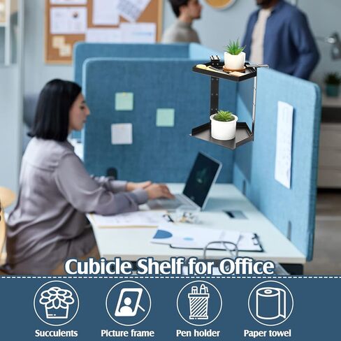 Pelopy 2 قطعة طبقات مزدوجة رف مقصورة مكتب ارتفاع قابل للتعديل رف زاوية مقصورة سوداء معلقة ملحقات مقصورة لديكور المكتب in Kuwait