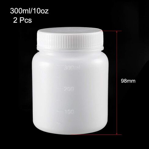 uxcell Plastic Lab Chemical Reagent Bottle 50ml/1.7oz Wide Mouth Sample Sealing Liquid Storage Container 2pcs in Saudi Arabia