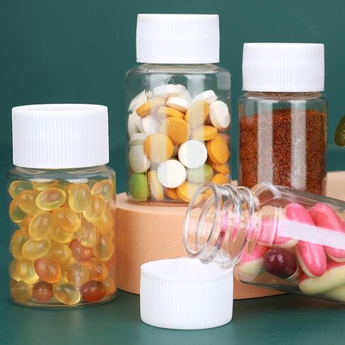 20 قطعة من الزجاجات البلاستيكية سعة 200 مل من أوثمرو، زجاجة كاشف كيميائي أسطوانية للمختبر، زجاجة بولي إيثيلين لكاشف المختبر واسعة الفم، حاوية تخزين سائلة لإغلاق العينة لمخزن المواد الغذائية باللون الأبيض in Saudi Arabia