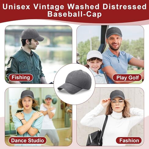 Yahenda 15 Pcs Washed Plain Baseball Cap Vintage Cotton Washed Baseball Cap Adjustable Distressed Hat for Unisex in Saudi Arabia