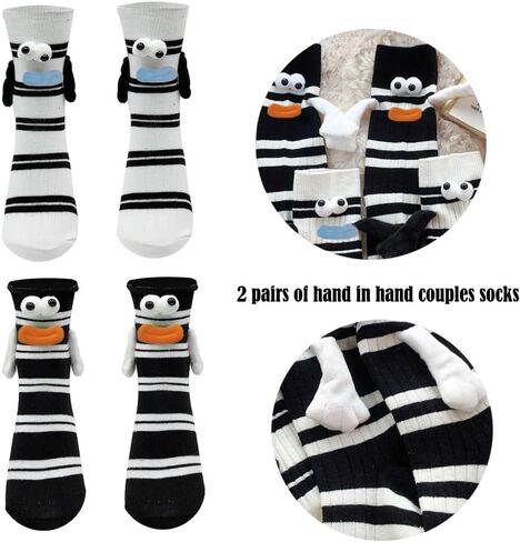 SHDIEHJFMLDH Magnetic Holding Hands Socks Funny Socks Gift For Mom, Dad, Couple, Lovers, Kids, Coworkers, Buddies in Saudi Arabia
