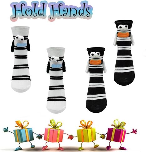 SHDIEHJFMLDH Magnetic Holding Hands Socks Funny Socks Gift For Mom, Dad, Couple, Lovers, Kids, Coworkers, Buddies in Saudi Arabia