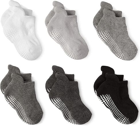 LA ACTIVE Non Slip Grip Ankle Boys and Girls Athletic Crew Socks for Babies Toddlers and Kids in Kuwait