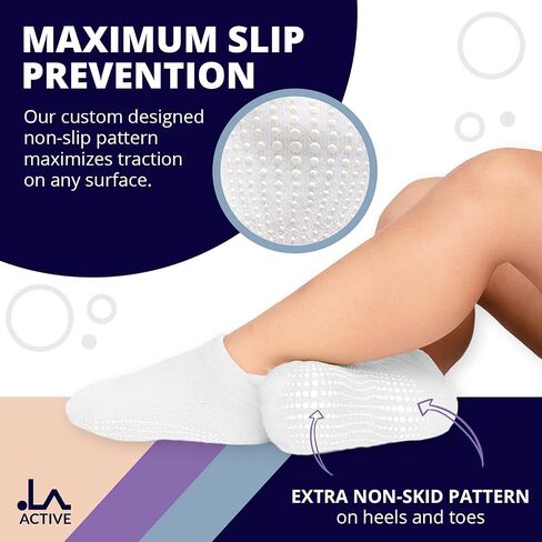 LA ACTIVE Non Slip Grip Ankle Boys and Girls Athletic Crew Socks for Babies Toddlers and Kids in Kuwait