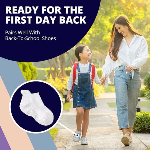 LA ACTIVE Non Slip Grip Ankle Boys and Girls Athletic Crew Socks for Babies Toddlers and Kids in Kuwait