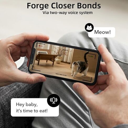 مغذيات القطط الأوتوماتيكية 5 لتر، وحدة تغذية القطط الموقوتة، الطعام الجاف، وحدة تغذية القطط الأوتوماتيكية مع موزع طعام بكاميرا للرؤية الليلية 1080 بكسل مع جدول زمني مخصص (يدعم فقط 2.4 جيجا واي فاي) in Kuwait
