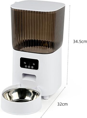 مغذيات القطط الأوتوماتيكية 5 لتر، وحدة تغذية القطط الموقوتة، الطعام الجاف، وحدة تغذية القطط الأوتوماتيكية مع موزع طعام بكاميرا للرؤية الليلية 1080 بكسل مع جدول زمني مخصص (يدعم فقط 2.4 جيجا واي فاي) in Kuwait