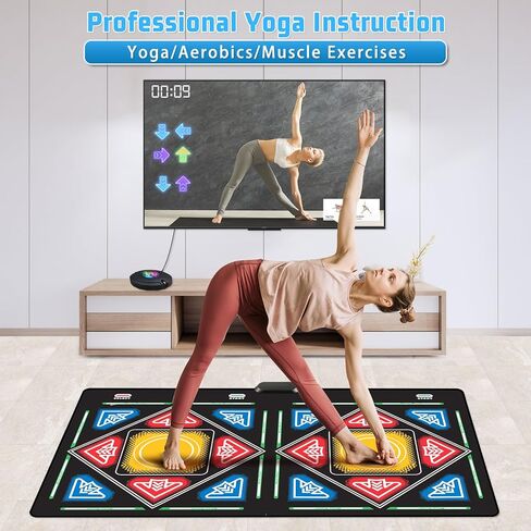 Losbenco Dance Mat, Electronic Dance Mat for TV with HD Camera, Wireless Double User Dance Mat with Game Controller, Non-Slip Dance Pad for Kids Adults, Christmas Birthday Gifts for Girls Boys in Kuwait