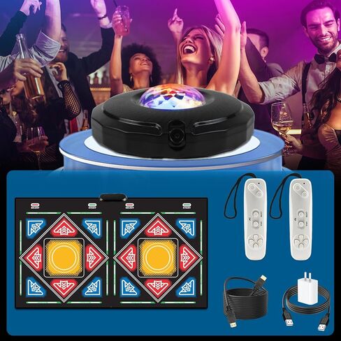 Losbenco Dance Mat, Electronic Dance Mat for TV with HD Camera, Wireless Double User Dance Mat with Game Controller, Non-Slip Dance Pad for Kids Adults, Christmas Birthday Gifts for Girls Boys in Kuwait