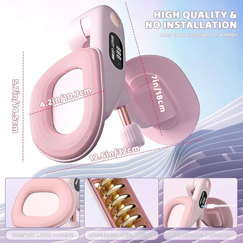 Augot Thigh Master Thigh Exerciser for Women, Inner Thigh Exerciser with LED Counting Display, Adjustable Resistance Hip and Pelvis Trainer, Kegel Thigh Exercise Equipment for Women Home Gym in Kuwait
