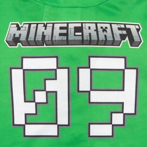 Minecraft Creeper 09 Boys Baseball Jersey Athletic Casual Button Down Short Sleeve Shirt, Baseball Shirt for Boys in Saudi Arabia