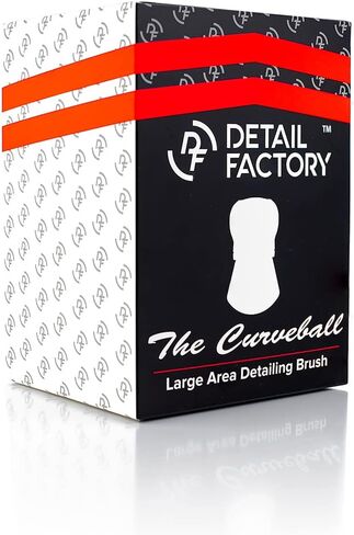 Detail Factory - فرشاة صناعية Curveball XL - شعيرات فائقة النعومة، تأتي مع رف تخزين، تغطي مساحة كبيرة داخل أو خارج المركبات، رمادي in Saudi Arabia