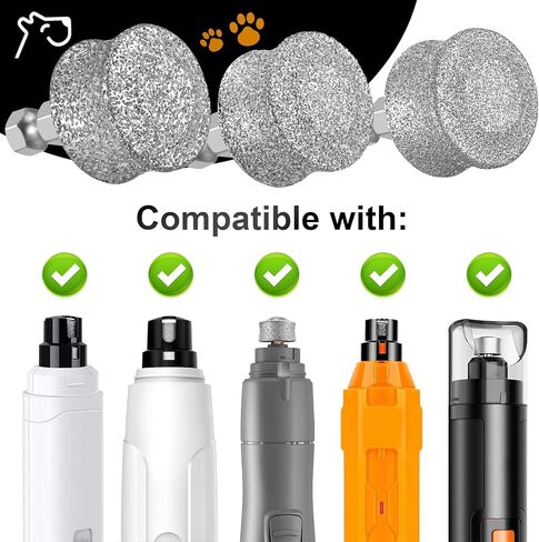 IREDOON Dog Nail Grinder Replacement Head-Integrated Grinding Head for Casfuy and Most Brands, Highly Efficient, Safe and Durable (3pcs) in Saudi Arabia