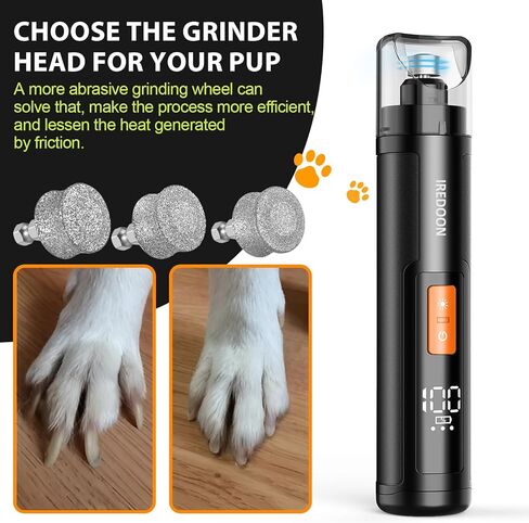 IREDOON Dog Nail Grinder Replacement Head-Integrated Grinding Head for Casfuy and Most Brands, Highly Efficient, Safe and Durable (3pcs) in Saudi Arabia