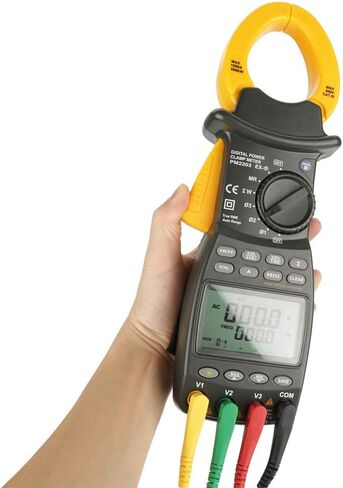 جهاز قياس المشبك الاحترافي من Jeanoko MS2203 مقياس رقمي متعدد 3 مراحل لعامل الطاقة جهاز قياس المشبك الرقمي in Saudi Arabia