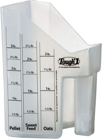 مغرفة قياس الحبوب والشوفان من Tough 1 Clear للماشية والأعلاف الحلوة للخيول in Saudi Arabia