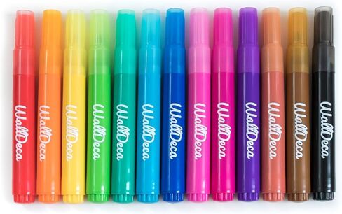 WallDeca Dry Erase Toddler Markers, 13 Colorful Dry Erase Markers, Non-Toxic Dry Erase Markers for Kids 5+, Mess Free, Easy Clean Up, Won't Stain Hands, Great for Classrooms (13 Pack) in Saudi Arabia