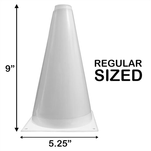 10-pack Dry Erase Cones for Practical or Fun Use | Traffic Control & Safety Cones for Crowd Control Visible Barriers & Activities in Gym Classes, Obstacle Courses, & Youth Sports Training in Saudi Arabia