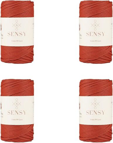 Sensy Premium 3mm 131 Yards Polyester Rope 100% Polypropylene Cord Macrame Cord 3mm Crochet Bag Cord Macrame Rope Crochet Thread Gift for Knitter (Black) in Saudi Arabia