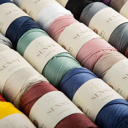 Sensy Premium 3mm 131 Yards Polyester Rope 100% Polypropylene Cord Macrame Cord 3mm Crochet Bag Cord Macrame Rope Crochet Thread Gift for Knitter (Black) in Saudi Arabia