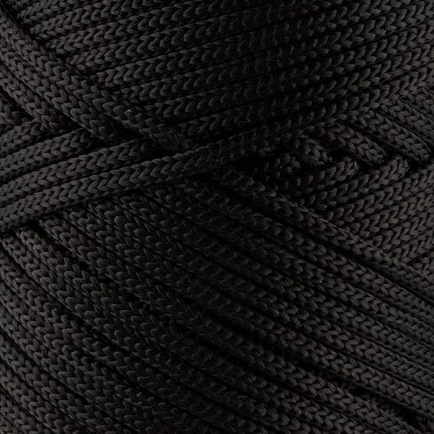 Sensy Premium 3mm 131 Yards Polyester Rope 100% Polypropylene Cord Macrame Cord 3mm Crochet Bag Cord Macrame Rope Crochet Thread Gift for Knitter (Black) in Saudi Arabia