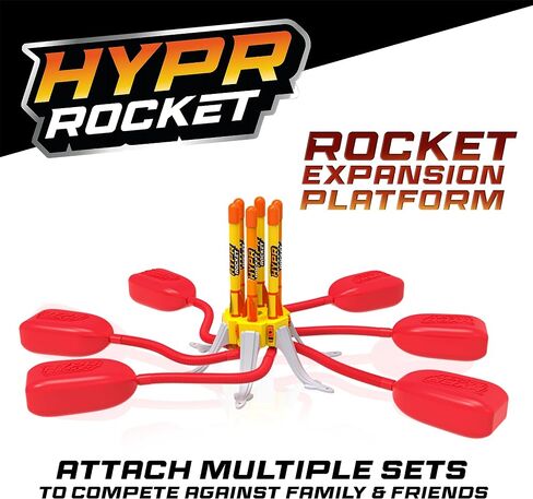 حزمة إعادة التعبئة الأصلية لقاذفة الصواريخ Hypr - 6 صواريخ مصممة حاصلة على براءة اختراع فقط، رأس صاروخ ديناميكي هوائي، زعانف عالية الأداء، ترتفع 500 قدم، متينة، لعبة خارجية للأطفال، هدايا عيد الميلاد/عيد الميلاد in Kuwait