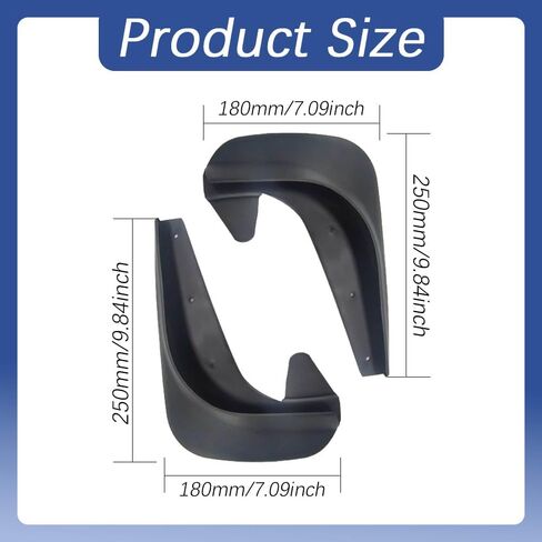 Lecctso Mud Flaps, Splash Guard, No Drilling Required Mud Guards with Hardware Kits, Front and Rear Side Splash Guards Vehicle Sediment Protection Automotive Exterior Accessories for Car Truck SUV in Saudi Arabia