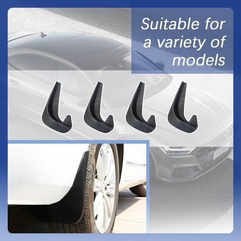 Lecctso Mud Flaps, Splash Guard, No Drilling Required Mud Guards with Hardware Kits, Front and Rear Side Splash Guards Vehicle Sediment Protection Automotive Exterior Accessories for Car Truck SUV in Saudi Arabia