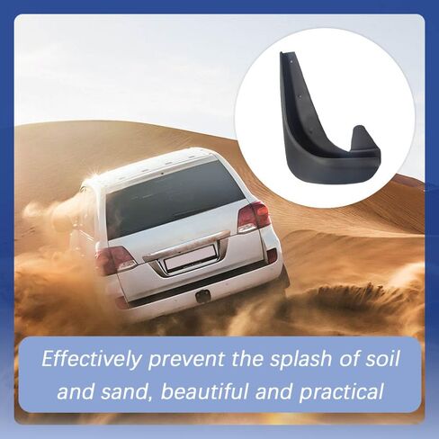 Lecctso Mud Flaps, Splash Guard, No Drilling Required Mud Guards with Hardware Kits, Front and Rear Side Splash Guards Vehicle Sediment Protection Automotive Exterior Accessories for Car Truck SUV in Saudi Arabia
