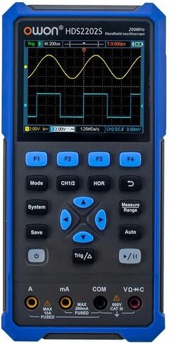 HDS2202S راسم الذبذبات الرقمي المحمول 2-قناة 200 ميجا هرتز رقمي متعدد True-RMS in Kuwait