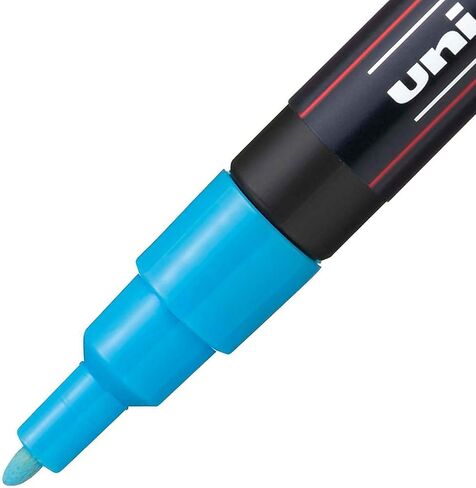 uni POSCA PC-3M Water-Based Paint Markers, Reversible Fine Tip, Assorted Colors, Pack Of 8 Markers in Saudi Arabia