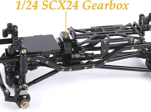 علبة تروس علبة التروس من سبائك الألومنيوم RZXYLRC كاملة لترقيات الزاحف المحورية SCX24 RC 1/24 (أحمر) in Saudi Arabia