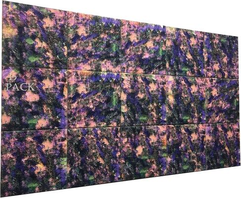 15 حزمة مخصصة من ورق الحائط على شكل زهرة أرجوانية عالية الكثافة ممتصة للصوت، وفن واقعي، ولوحات عازلة للصوت مناسبة لغرف البيانو، والمسارح المنزلية، وتسجيل KTV in Kuwait