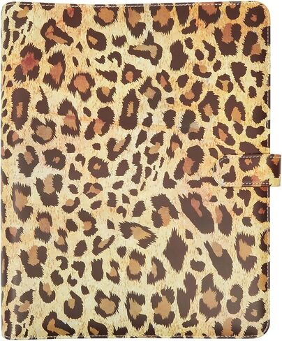 Paper Junkie Leopard 3 Ring PU Leather Portfolio Binder, Interview Resume Folder, Business Legal Docurment Pad Organizer for Women (13 x 10.5 x 1.8 in) in Saudi Arabia