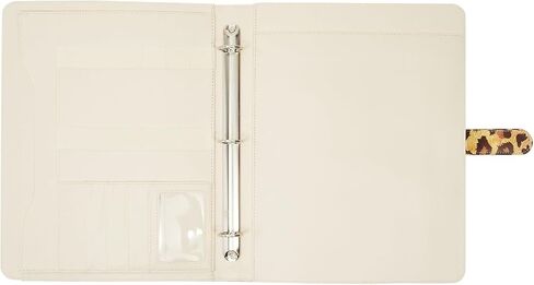Paper Junkie Leopard 3 Ring PU Leather Portfolio Binder, Interview Resume Folder, Business Legal Docurment Pad Organizer for Women (13 x 10.5 x 1.8 in) in Saudi Arabia
