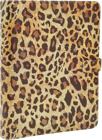 Paper Junkie Leopard 3 Ring PU Leather Portfolio Binder, Interview Resume Folder, Business Legal Docurment Pad Organizer for Women (13 x 10.5 x 1.8 in) in Saudi Arabia