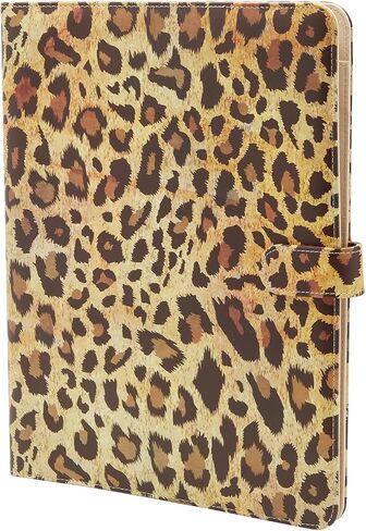 Paper Junkie Leopard 3 Ring PU Leather Portfolio Binder, Interview Resume Folder, Business Legal Docurment Pad Organizer for Women (13 x 10.5 x 1.8 in) in Saudi Arabia